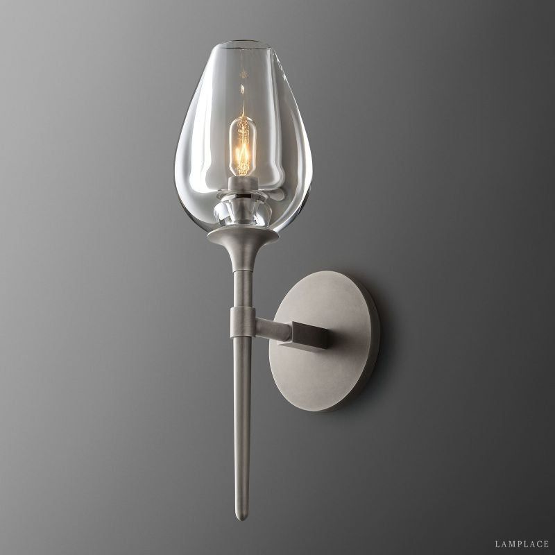 Tulip Crystal Petal Wall Sconce