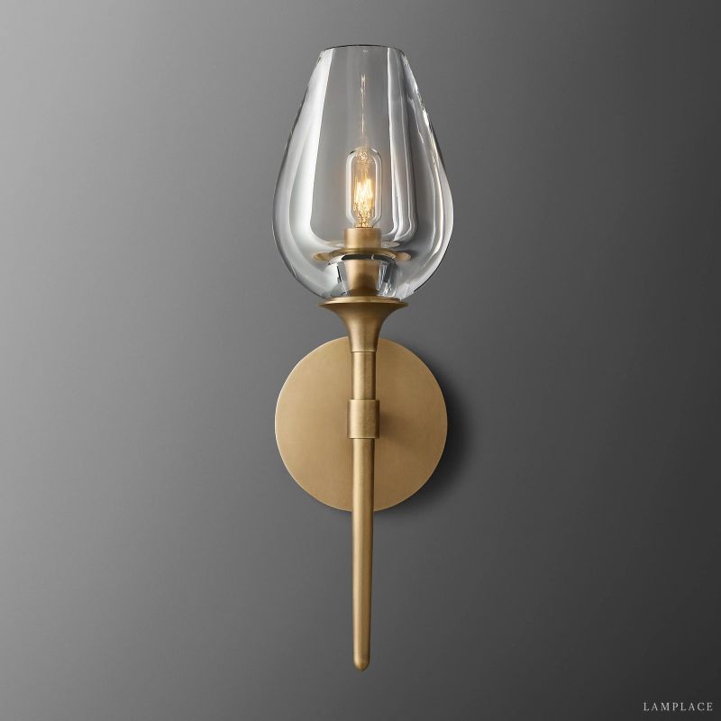 Tulip Crystal Petal Wall Sconce