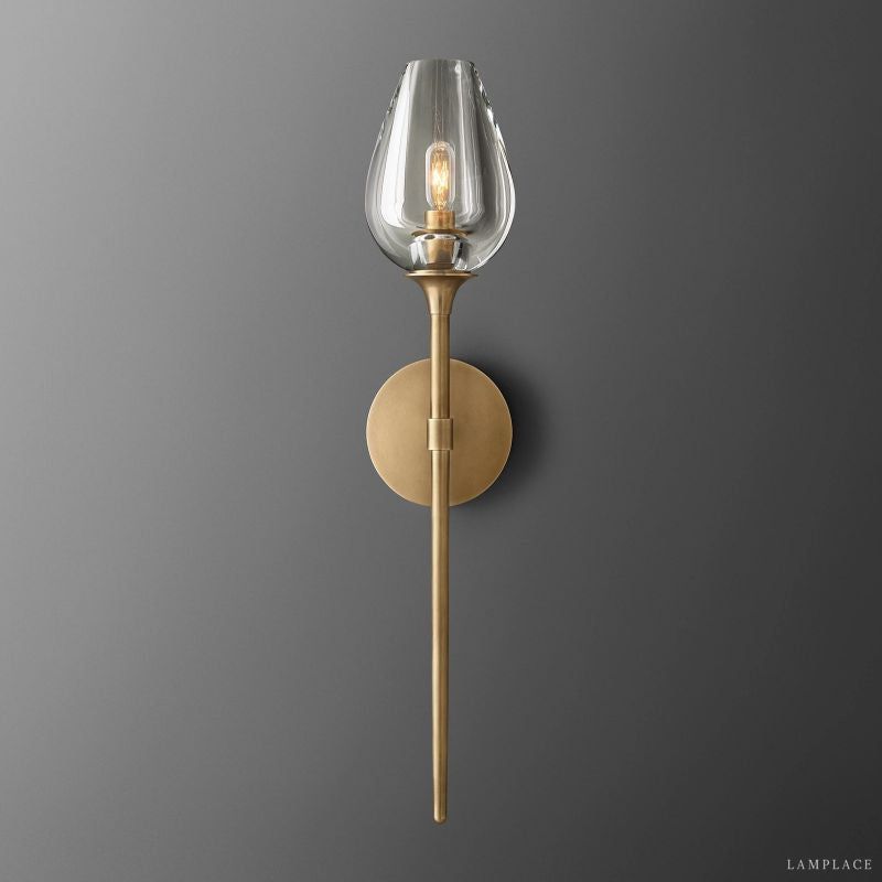 Tulip Crystal Petal Wall Sconce