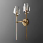 Tulip Crystal Petal Double Wall Sconce