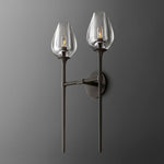 Tulip Crystal Petal Double Wall Sconce