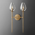 Tulip Crystal Petal Double Wall Sconce