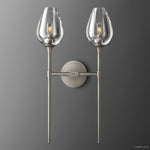 Tulip Crystal Petal Double Wall Sconce