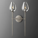 Tulip Crystal Petal Double Wall Sconce
