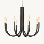 Rousselin Midcentury Sleek Round Chandelier 38"