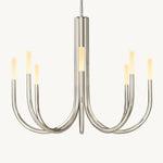 Rousselin Midcentury Sleek Round Chandelier 38"