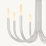 Rousselin Midcentury Sleek Round Chandelier 38"