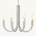 Rousselin Midcentury Sleek Round Chandelier 38"