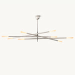 Rousselin 8-Light Mobile Rod Chandelier 80"