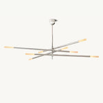 Rousselin 8-Light Mobile Rod Chandelier 65"