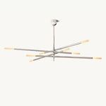 Rousselin 8-Light Mobile Rod Chandelier 80"