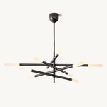 Rousselin 10-Light Mobile Rod Chandelier 50"