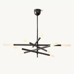 Rousselin 10-Light Mobile Rod Chandelier 50"