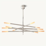 Rousselin 10-Light Mobile Rod Chandelier 50"