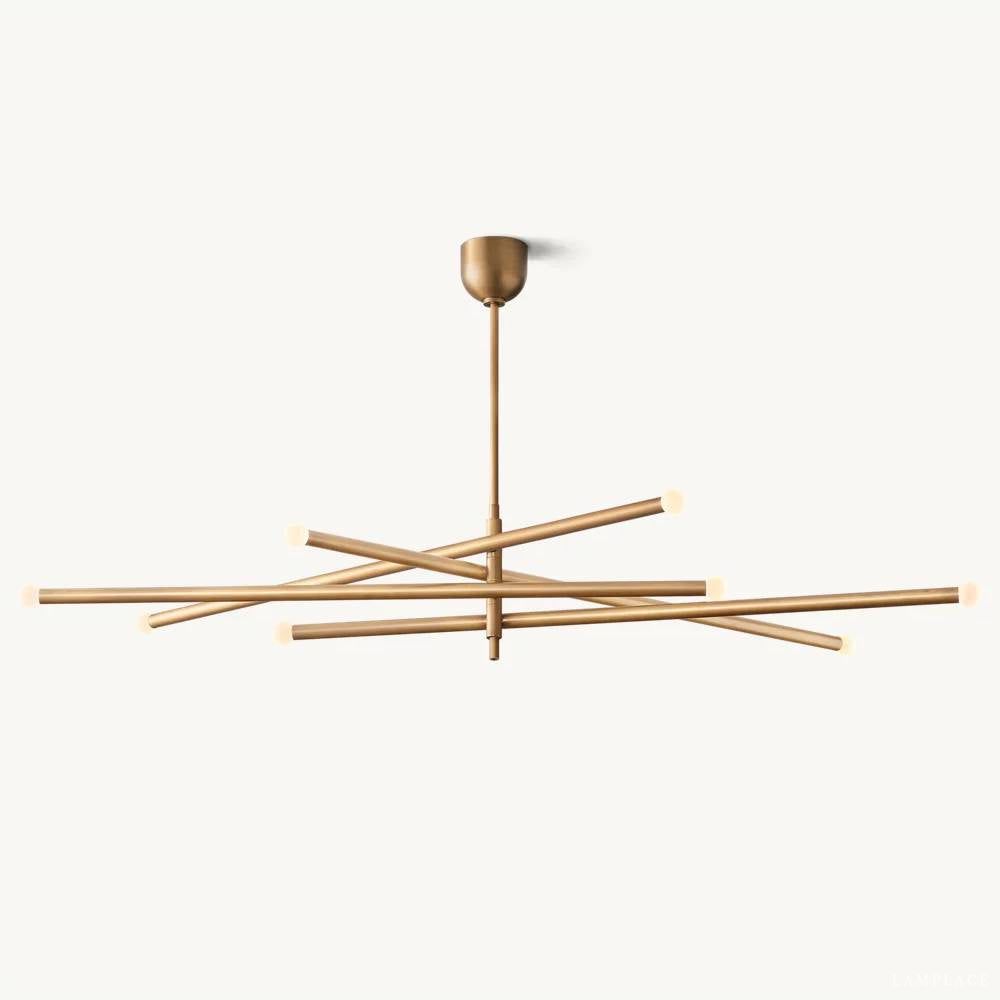 Rousselin 8-Light Mobile Orb Chandelier 53"