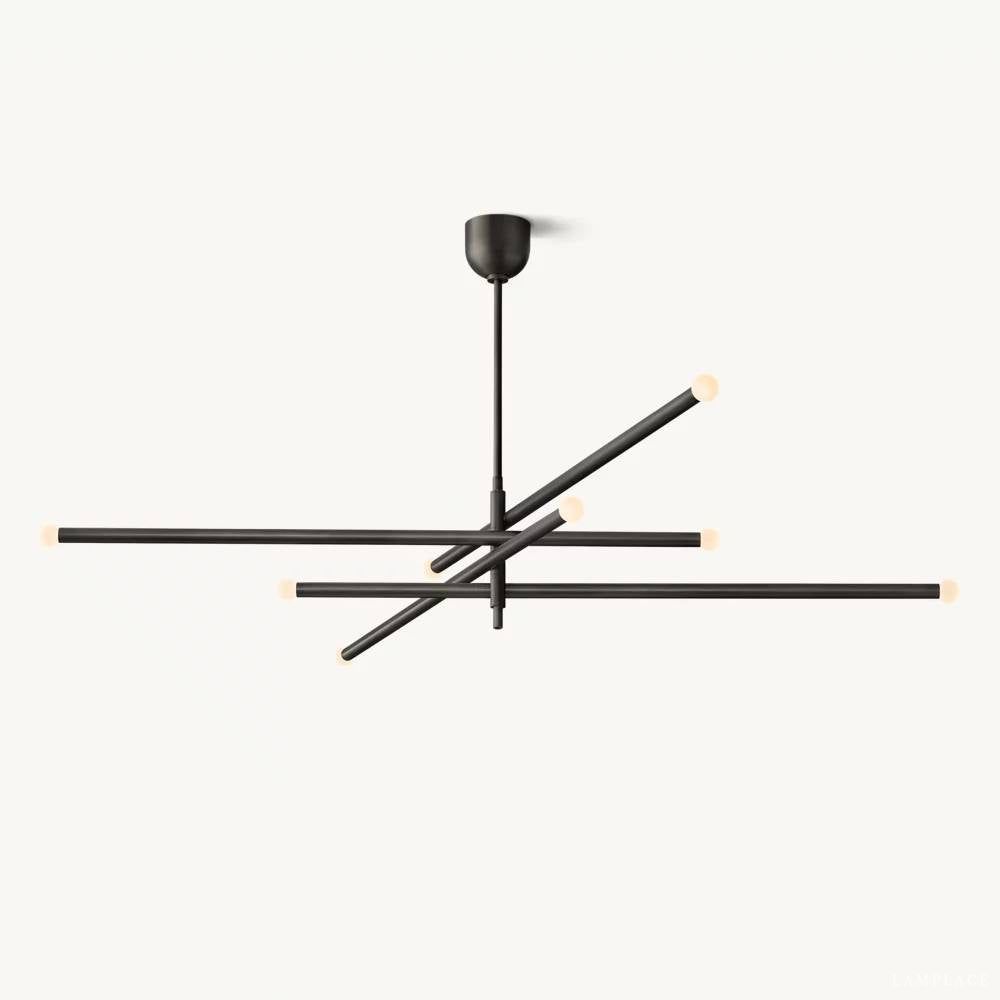 Rousselin 8-Light Mobile Orb Chandelier 68"