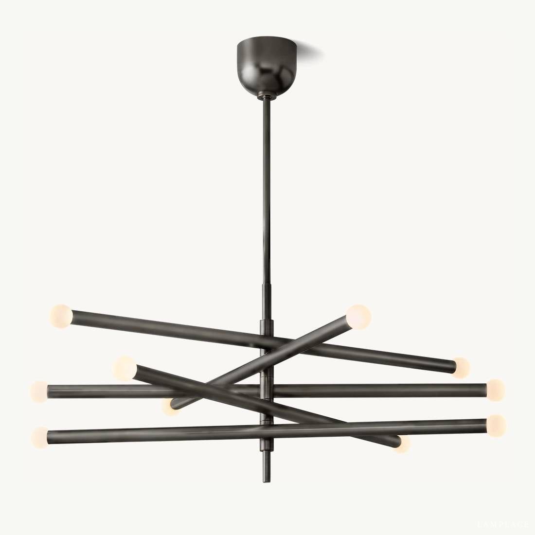Rousselin 10-Light Mobile Orb Chandelier 38"