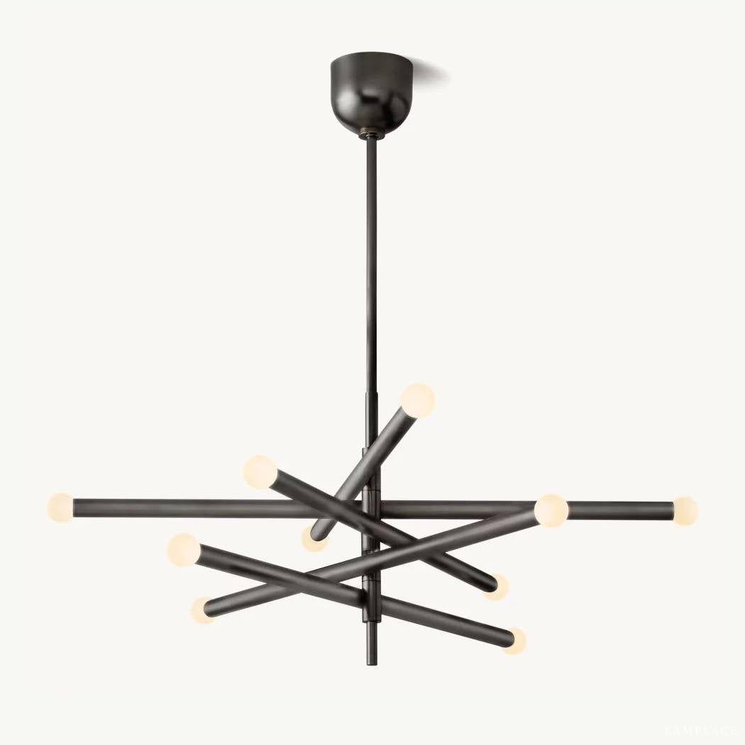 Rousselin 10-Light Mobile Orb Chandelier 38"