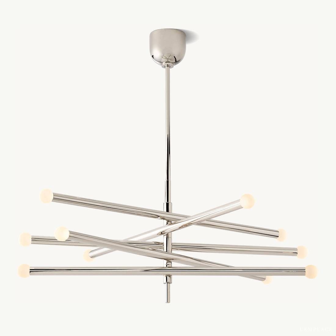 Rousselin 10-Light Mobile Orb Chandelier 38"
