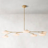 Sylvaine Frosted Glass Linear Chandelier 60"