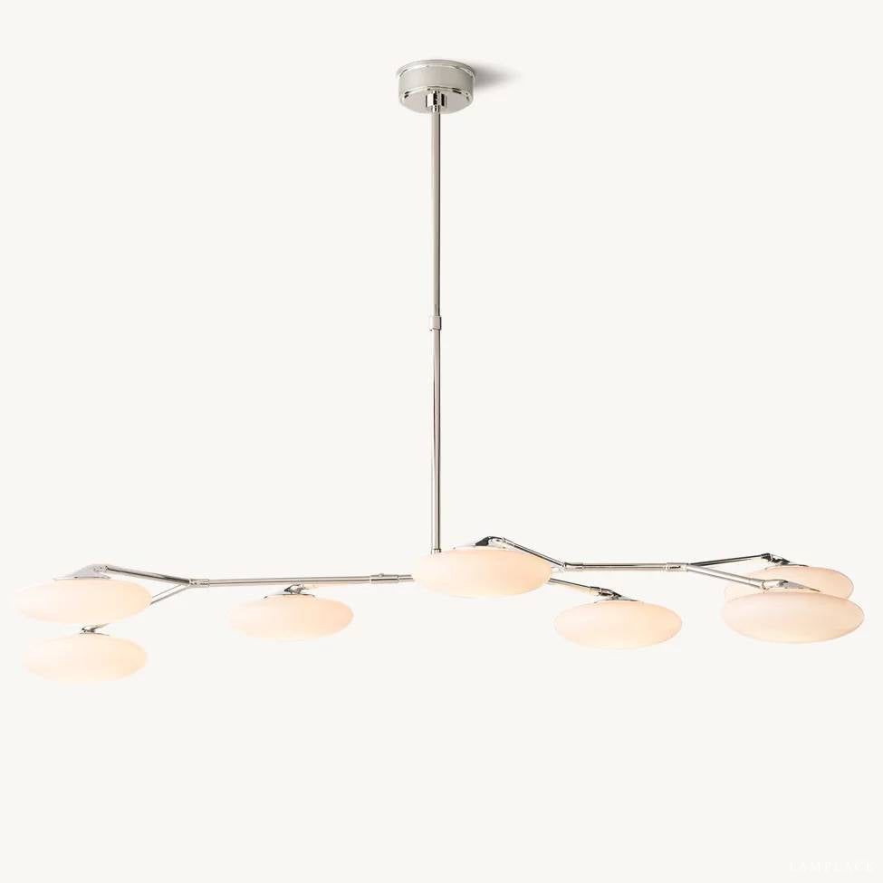 Sylvaine Frosted Glass Linear Chandelier 60"