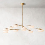 Sylvaine Frosted Glass Two-Tier Chandelier 65"