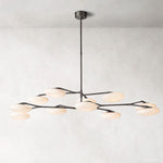 Sylvaine Frosted Glass Two-Tier Chandelier 65"