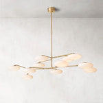 Sylvaine Frosted Glass Two-Tier Chandelier 65"