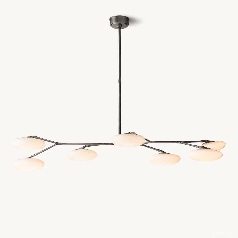 Sylvaine Frosted Glass Linear Chandelier 60"