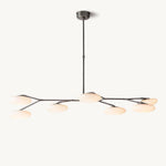 Sylvaine Frosted Glass Linear Chandelier 60"