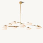 Sylvaine Frosted Glass Two-Tier Chandelier 65"