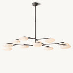 Sylvaine Frosted Glass Two-Tier Chandelier 65"