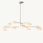 Sylvaine Frosted Glass Two-Tier Chandelier 65"