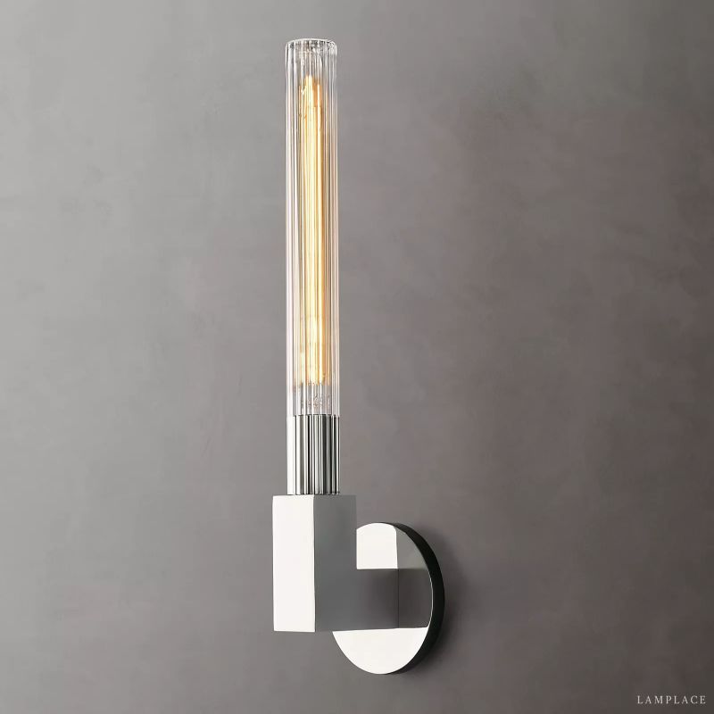 Cannele Ribbed Glass Wall Sconce