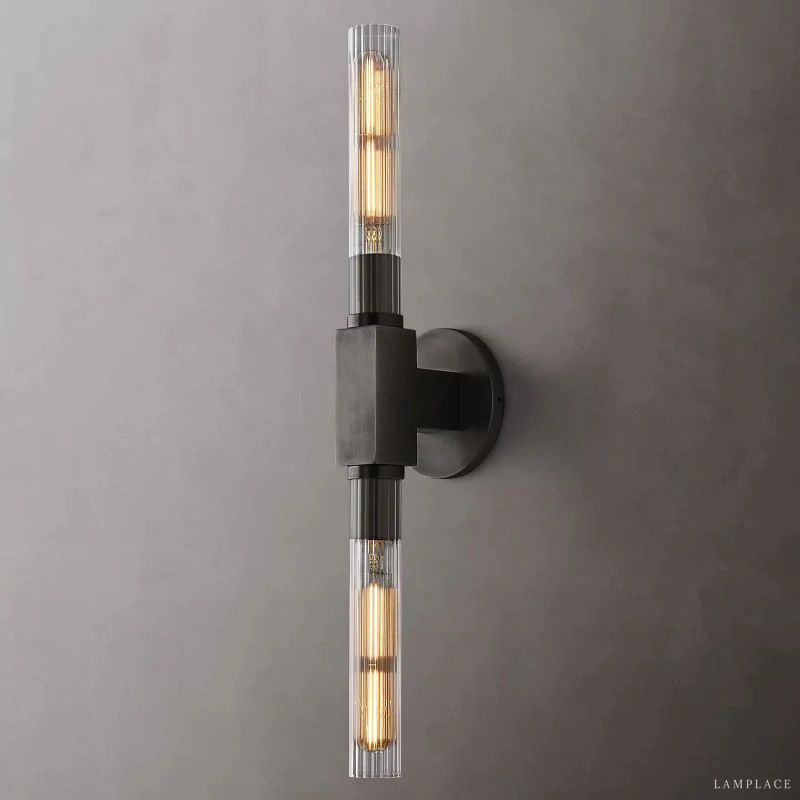 Cannele Ribbed Glass Wall Sconce