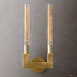 Cannele Ribbed Glass Double Wall Sconce