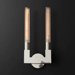 Cannele Ribbed Glass Double Wall Sconce
