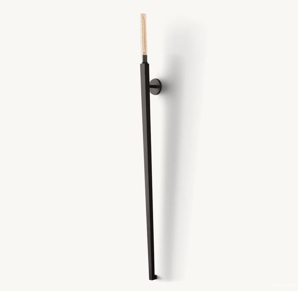 Cannele Ribbed Glass Torch Wall Sconce