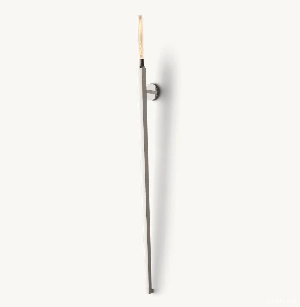 Cannele Ribbed Glass Torch Wall Sconce