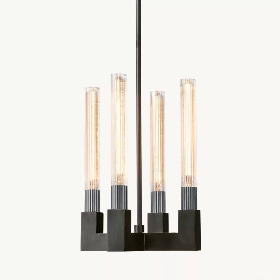 Cannele Ribbed Glass Pendant Light