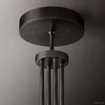 Cannele Ribbed Glass Round Chandelier 48"