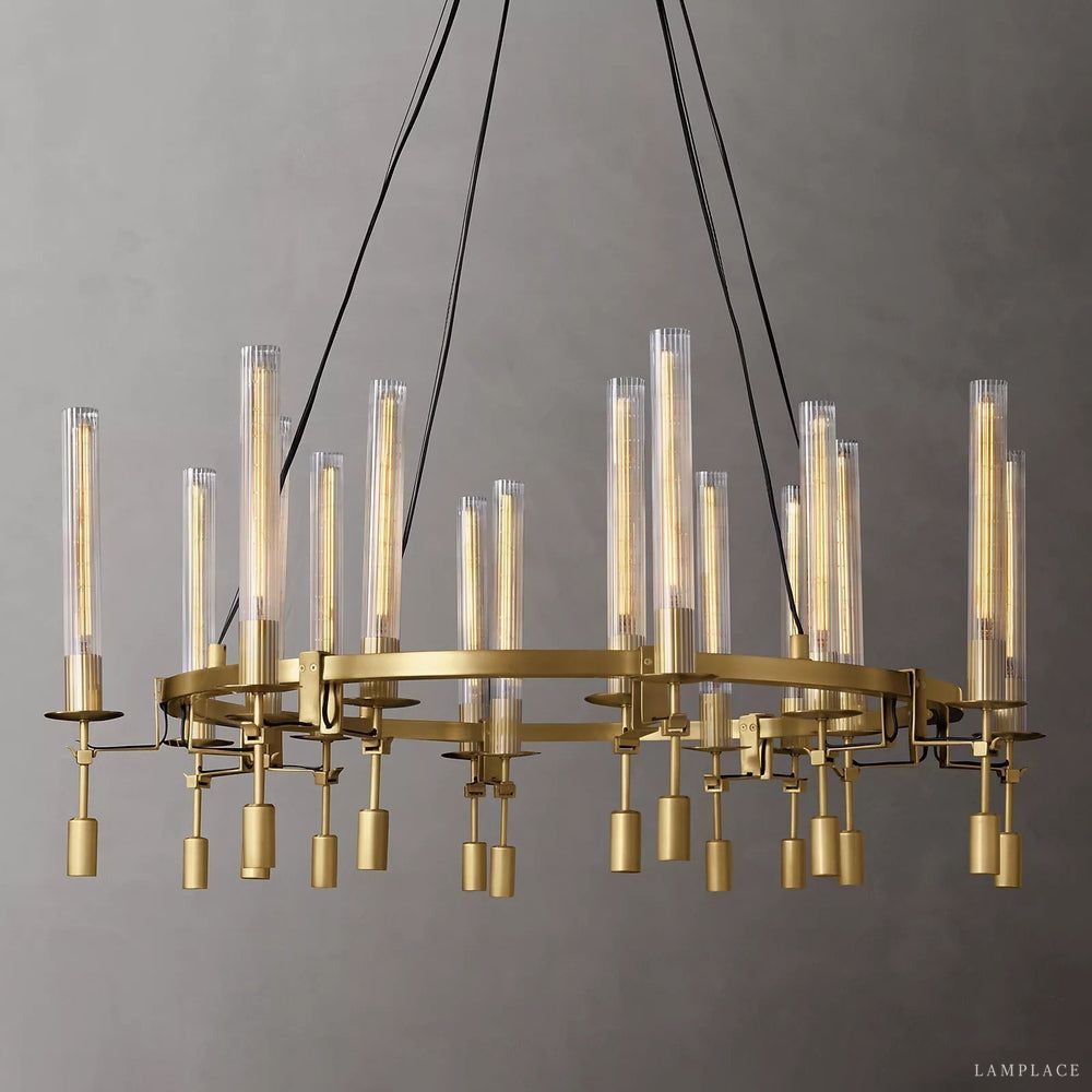 Fontanelle Vintage Glow Round Chandelier 46"