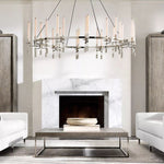 Fontanelle Vintage Glow Round Chandelier 58"