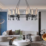 Fontanelle Vintage Glow Round Chandelier 58"