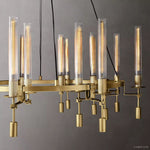 Fontanelle Vintage Glow Round Chandelier 70"
