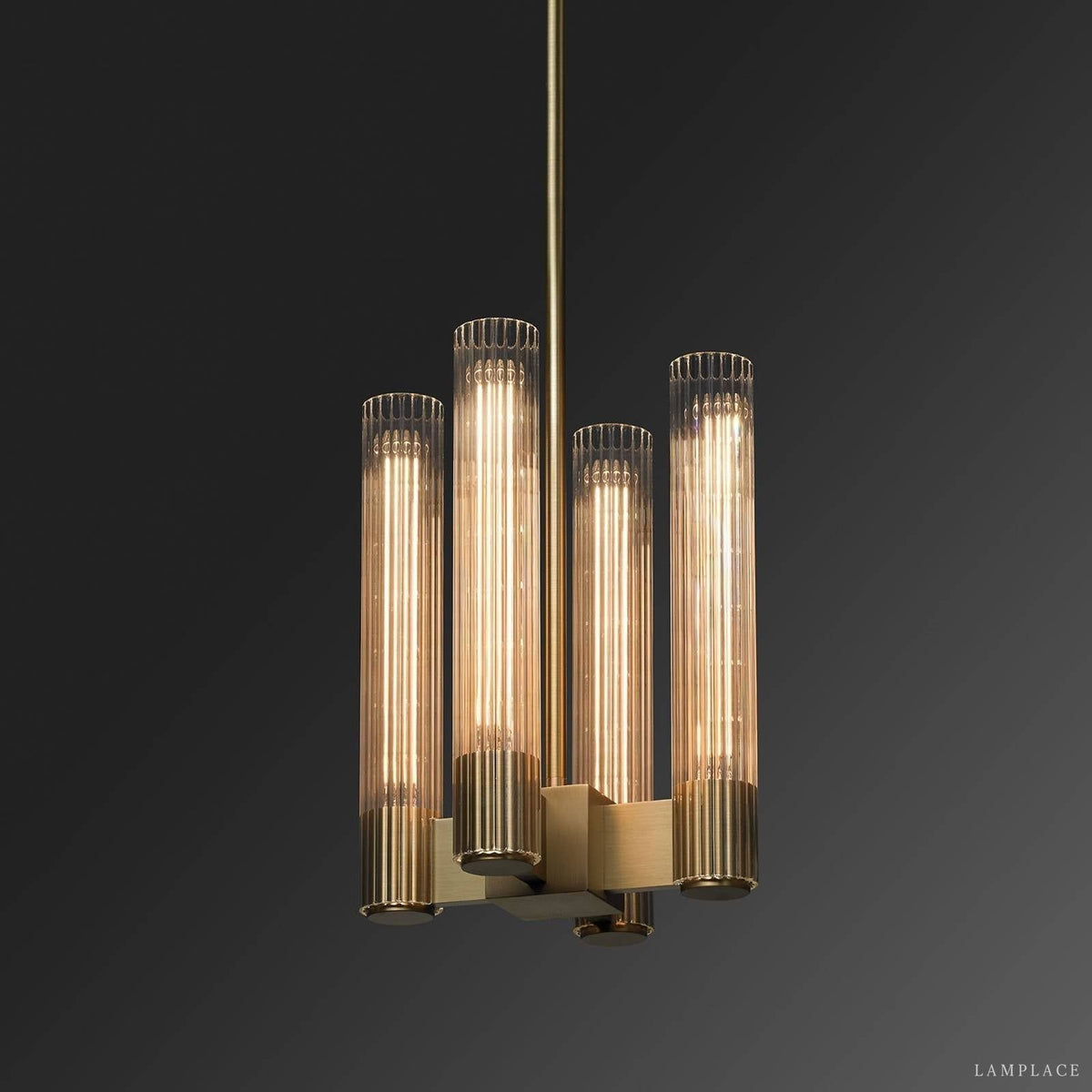 Vallon Etched Glass Pendant Light