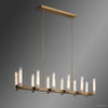 Vallon Etched Glass Linear Chandelier 60"