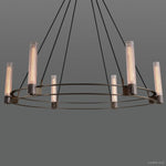 Vallon Etched Glass Round Chandelier