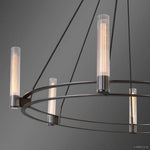 Vallon Etched Glass Round Chandelier