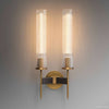 Vallon Channel Glass Double Wall Sconce